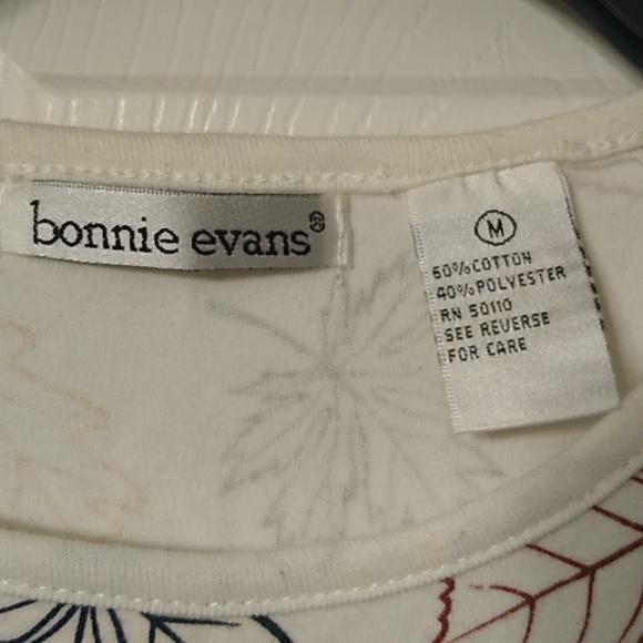 2/$10 Bonnie Evans fall leaves top - Picture 2 of 4